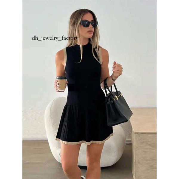 sandro Designer Casual Dresses Sleeveless Single-Breasted Knitted Maxi Dress Women Elegant O-Neck Bodycon Long Summer Lady Street Party Robes sandro 566