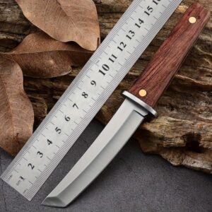 Hand Forged Chef Knife,Outdoor Camping Knife Butcher Boning Knife ,Handmade Steel Kitchen Knife,Meat Vegetable Cutting Knife,Caveman Knife for Camping Outdoor