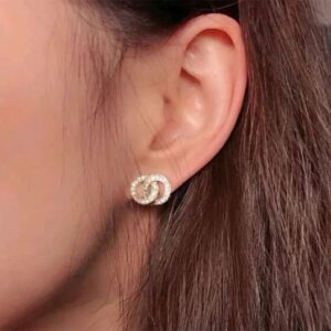 Fashion stud earrings woman Luxury designer earring multi colors c letter jewelry women 18k diamond Wedding Gifts ab Cubic Zirconia Pearl,Mother-of-Pearl