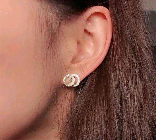 Fashion stud earrings woman Luxury designer earring multi colors c letter jewelry women 18k diamond Wedding Gifts ab Cubic Zirconia Pearl,Mother-of-Pearl