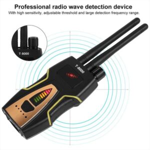PEGATAH Anti Candid Camera Dual Antenna RF Signal Detect GSM Audio Finder GPS Tracker Scan Detector Anti-spy Bug T-8000