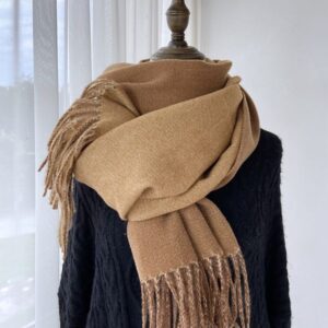 Solid color macaron imitation cashmere warm scarf –887015
