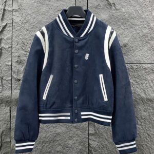 Men's Jackets Designer Hollow out pony embroidery American retro wool surface spliced leather surface