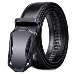 DINISITON Men's PU Leather Belt Fashion Automatic Buckle Belt for Popular Business High Quality Male Belt