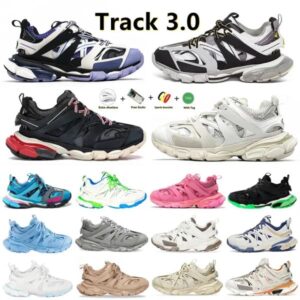 luxury shoes track tracks mens women trainers Shoes Triple white black Tess.s. Gomma leather Trainer Nylon Printed Platform Sneakers shoes Size 35-45