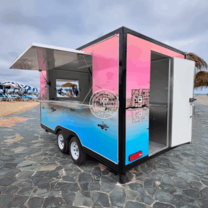 Customized Fast Food Truck Trailer Mobile Kitchen Fully Equipped Catering Truck Street Restaurant Hot Dog Cart Concession Catering Truck