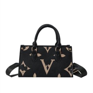 Small ON THE GO shop travel Designer bag Womens mens Luxury Genuine Leather Clutch Tote Bag Cross Body embossed With shoulder straps old flo