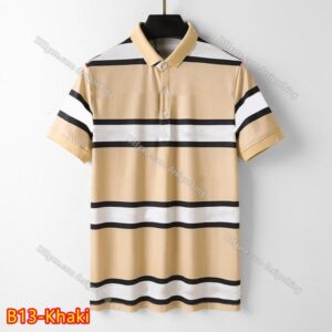 Mens Designer T Shirt Cotton Plaid Embroidery Comfortable Fit Asian Size Fashion Casual Top