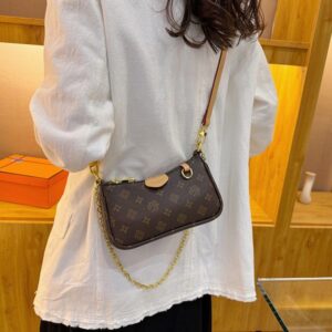 Free shipping single shoulder crossbody texture hand armpit new mahjong bag temperament fashion color contrast
