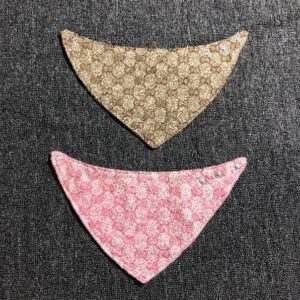 Designer adjustable pet pink brown Classic dog triangle scarf saliva towel Schnauzer fighting cat bib