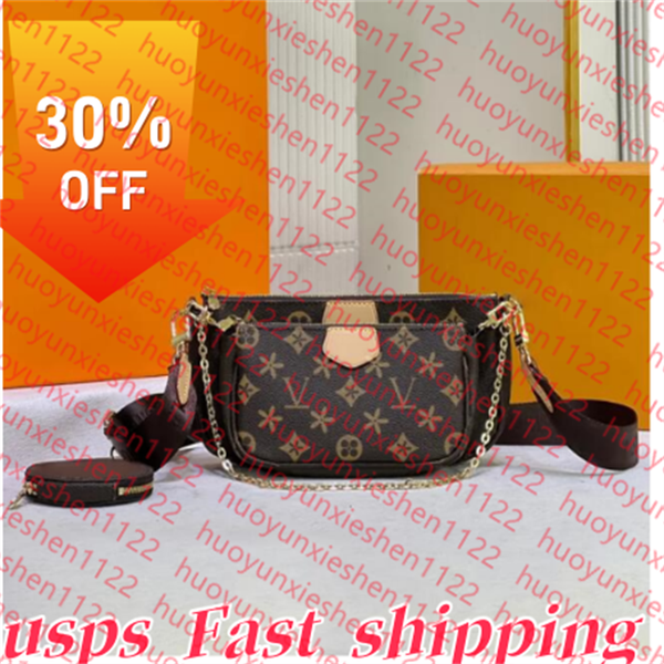 11A Designer Bag 3pcs/Set Multi FELICIE POCHETTE Chain Women Bags Handbag Crossbody Purse Louise Woman Shoulder Bags Lady Tote Bag Wallet Orange Box