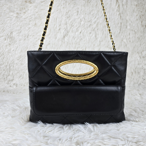 Luxury Handbag Black Shoulder Mini Pochette Zipper High Quality Genuine Leather Sheepskin Cross Body Designer Bags Crossbody Designer Handbags High Quality Bag