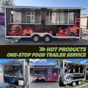 Customized Food Truck Mobile Kitchen Ice Cream Truck Coffee Kiosk Snack Cart Van Catering Trailers For Sale