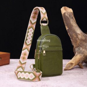 New men's and women's universal high quality crossbody bag fashion wide shoulder belt retro Bohemian women's Fanny pack