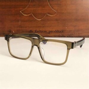 New vintage Chrome eyeglass square frame design CHR glasses prescription steampunk style men transparent lens clear protection eyewear 30d