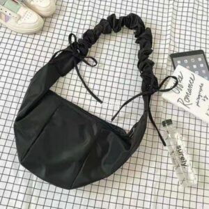 High quality soft leather material popular in spring and summer new single shoulder bags foreign trade crossbody bags Oxford cloth pleated women's bags simple