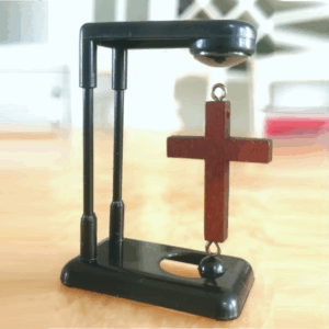 Solid Wood Floating Cross with Unique Geometric Design – Ideal for Home & Office Decor