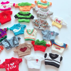 20cm dolls Dress up set clothing accessories sweaters, scarves, hats, collection wholesale styles without repeating 10 pieces