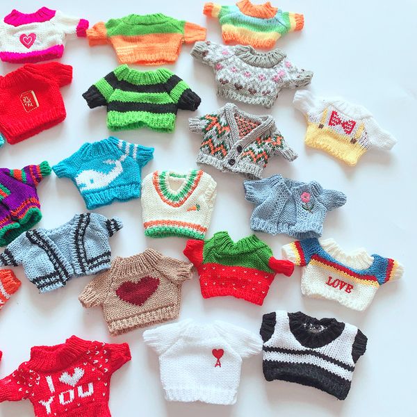20cm dolls Dress up set clothing accessories sweaters, scarves, hats, collection wholesale styles without repeating 10 pieces
