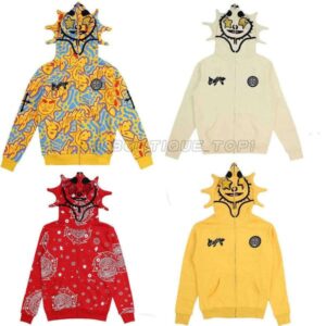 Hoodies Glo Gang Sweatshirts The Glory Mens Designer Outerwear New Style Versatile Autumn/Winter 3D Printed Loose Zipper Top Hoodie High Street Minimalist Coat e4f