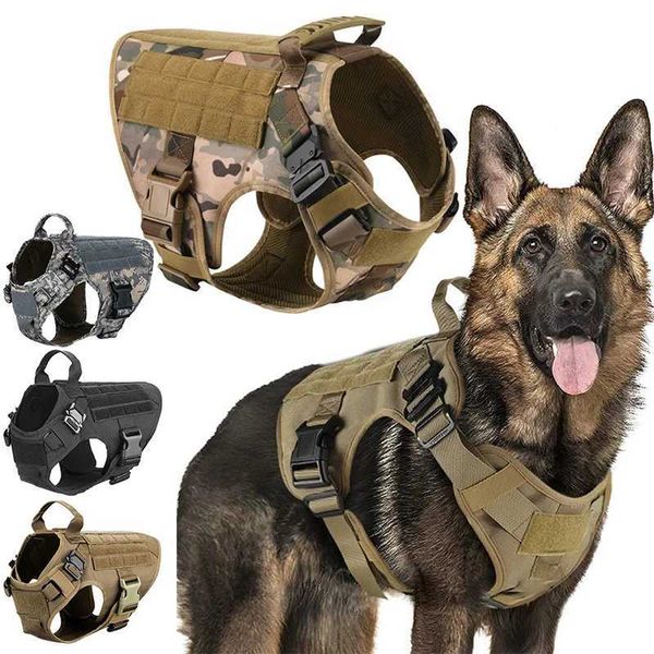 Tactical Military German Shepherd K9 Pet Training Vest Dog Harness and Leash Set for Small Medium Large Dogs Y240803