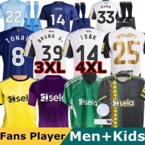 2025 TONALI NEWCASTL E soccer jerseys BLACK Kids 2026 BARNES BRUNO G. Gordon ISAK Football Shirt Home Away Botman 25 26 fans Player TRAINING PRE MATCH