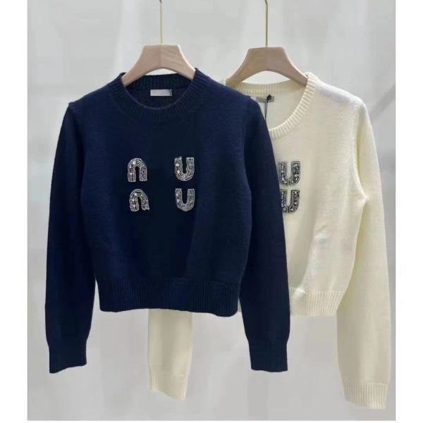 Winter knitwear women wool sweaters embroidered pullover coat designer sweater long sleeved tshirt womens knit shirt casual Sweatshirt BFG2412244