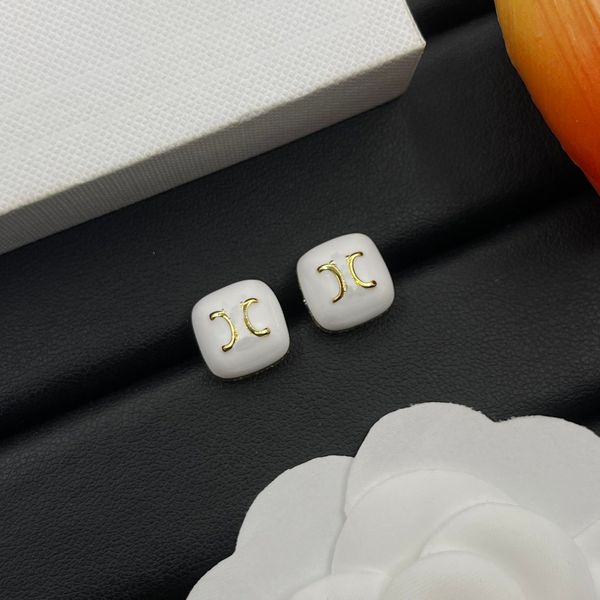 Luxury Diamond Letter Earrings for Women Stud Party Crystal 18K Gold Plated Wedding Engagement Gift Earrings Jewelry with Box