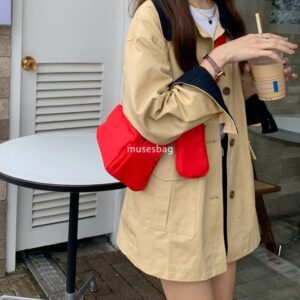 Red casual toast bag, new summer three-dimensional crossbody small square bag female niche versatile single shoulder underarm bag