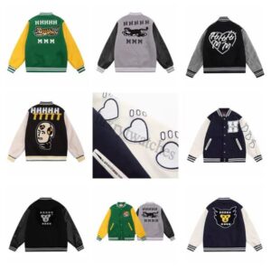Mens Designer jackets Women windbreaker varsity jacket Vintage Loose Long Baseball Hip Hop Harajuku Human Letter embroidery Streetwear Made Men Unisex Coats