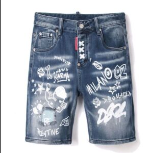 Summer Men Denim Shorts New Mens Ripped Jeans Luxury Blue Trousers High-quality Street Slim Fit Stretch Skinny Jeans 44-58