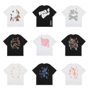 Unisex Stylish Logo Printed Tees Durable Comfortable Clothing