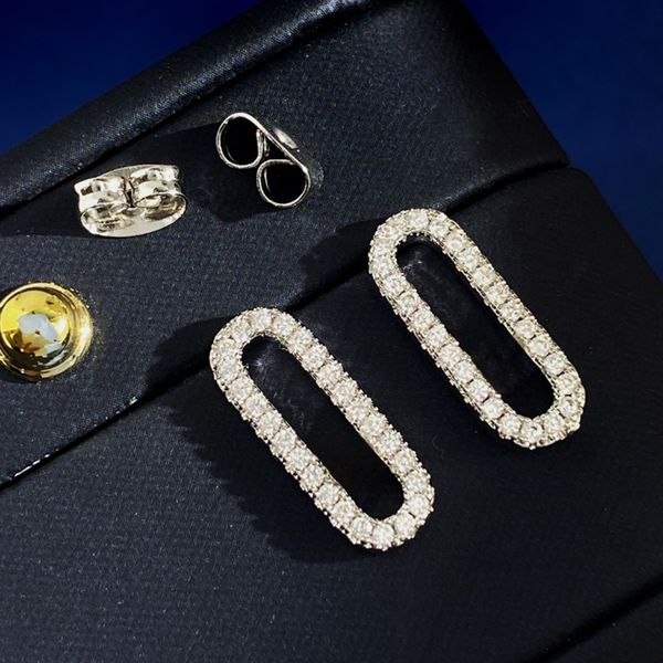 19mixed Minimalist 18k Gold Plated 925 Silver Designer Earrings Women'S Round Crystal Rhinestone Pearl Earrings Wedding Party Jewerlry Jewlery Designer For Women