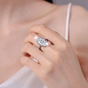 Chic 5ct Round Cut Eternity Style Diamond-Like Simulant by Moissanite Set In Precious Metal Ideal Proposal Gift