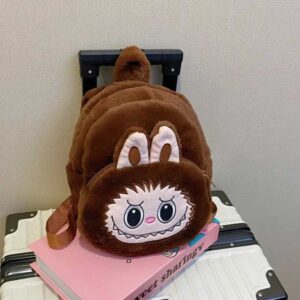 2024 Labubu Bakcpack for Girls Kids Cute Cartoon Plush Doll Student Kavay Backpack Outdoor Travel Bag X250402
