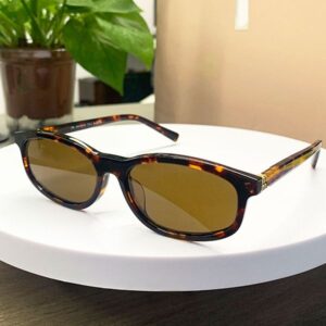 Fashion Miss Rectangular Sunglasses MUA06S Classics Regard Sunglasses Popular Honey Tortoiseshell Acetate Narrow Frame Glasses Summer Daily Wear UV400 With Box