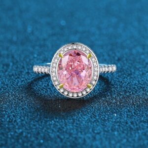 925 Sterling Silver Yellow Gemstone Ring with High-Carbon Diamond Accents, Luxury Fashion Jewelry for Women, Elegant and Stylish Ring