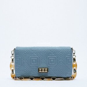 New women's bag with beaded chain simple and versatile French stick bag fashionable and trendy one shoulder small square bag high-end commuting bag