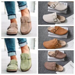 Designer slides Cosy Women Calfskin Clogs Denim Letter Slippers Flat Mules Platform Sandals Fashion Slide Shoes Summer Outdoor Beach sandals famous designer women