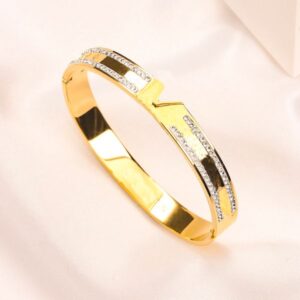 Bracelet Stainless Steel Luxury Bangle Letter Bracelet 18K Gold Plated Jewelry Luxury Designer Bracelet for Women Jewelrys Gift