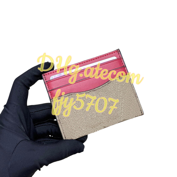 Foldable Designer Plaid Pattern Card Holder with Long Zippered Pocket