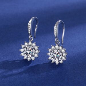Stylish Diamond-Impact Snowflakes: Multiple Styles of Shimmering Simulated Gemstone Ear Studs