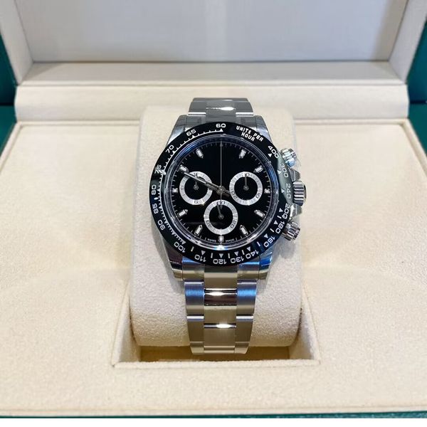 Mens designer watch 40mm watch with small dial week calendar automatic mechanical movement 904L stainless steel scratch resistant blue crystal 116500