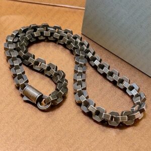 Necklace Necklaces Cuban Link Chain Jewelry Jewellery Punk Style Black Cuban Link Necklace Men Women Fashion Hip Hop Statement Chain Adjustable Length Gift