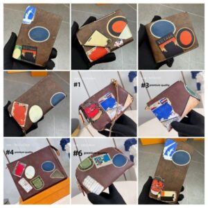 Purses Embossed Flower Letters Credit Card Holders Ladies Wallet Monogram Flower Classic Zipper Wallet Mini Purse 27636