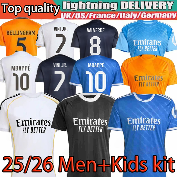 25 26 camiseta Reals madrids soccer jersey MBAPPE BELLINGHAM maillot kids football jersey real madridsoccer jersey T -Shirt MODRIC VINI JR men kits football shirts