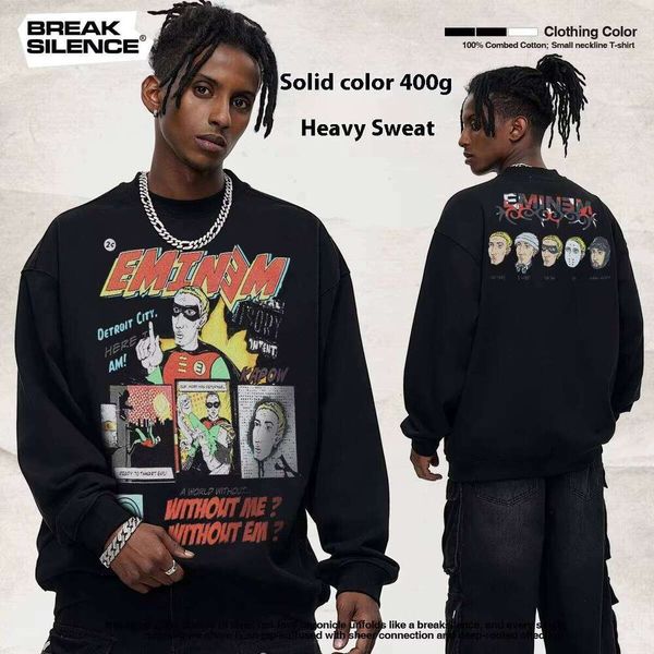 Am 210g Heavyweight Pullover Sweater Unisex Knitted Fabric Autumn Winter Cross-Cultural Sports Shirt