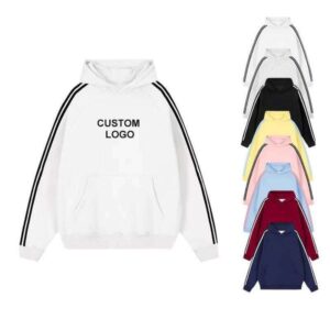 Custom No String Plain Blank Heavyweight Embroidered Unisex Streetwear Oversized French Terry Organic Cotton Women Hoodie