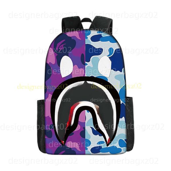 Designer Bag Luxury Bag Tote Bag Purse Wallet Shark Backpack Bags For Camouflage Men And Women Fashion Personality High Street Student Mouth School Bag