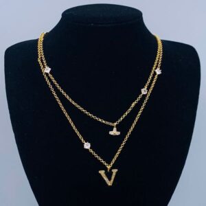 Women Luxury Choker Necklace Designer Brand Letter Flower Pendant Chain 18K Gold Plated Wedding Party Jewelry Gift